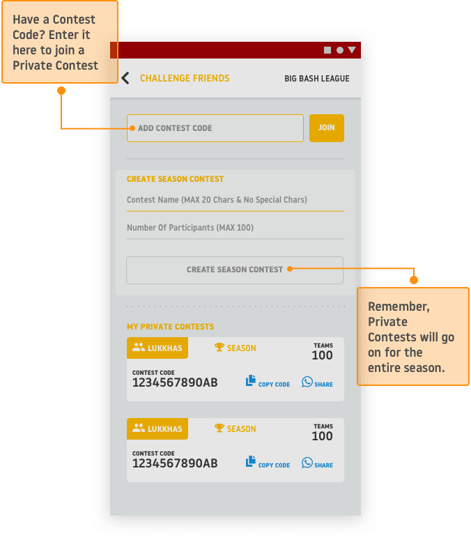 Private Contests